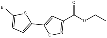 5-(5-溴-2-噻吩基)-3-异噁唑羧酸乙酯 结构式