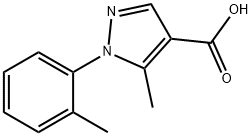 5-甲基-1-(2-甲基苯基)吡唑-4-羧酸 结构式