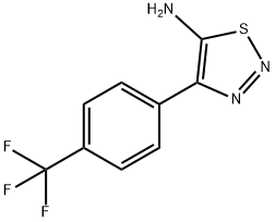 4-4-(三氟甲基)苯基-1,2,3-噻二唑-5-胺 结构式
