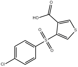 4-[(4-氯苯基)磺酰基]-3-噻吩羧酸 结构式