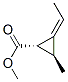 Cyclopropanecarboxylic acid, 2-ethylidene-3-methyl-, methyl ester, (1alpha,2Z,3beta)- 结构式