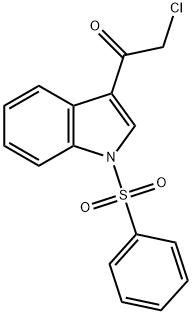 2-氯-1-(1-(苯磺酰基)-1H-吲哚-3-基)乙烷-1-酮 结构式