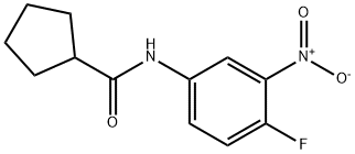 CYCLOPENTANECARBOXAMIDE, N-(4-FLUORO-3-NITROPHENYL)- (9CI) 结构式