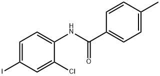 N-(2-氯-4-碘苯基)-4-甲基苯甲酰胺 结构式