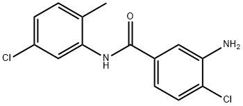 3-氨基-4-氯-N-(5-氯-2-甲基苯基)苯甲酰胺 结构式