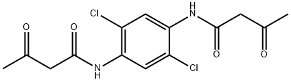双乙酰乙酰-2,5-二氯对苯二胺 结构式