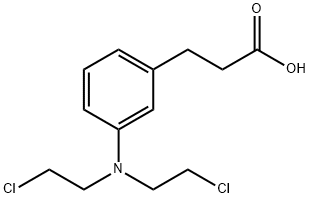 3-[3-[bis(2-chloroethyl)amino]phenyl]propanoic acid 结构式