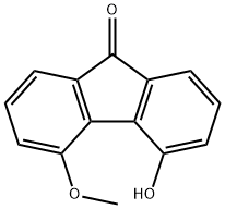 4-HYDROXY-5-METHOXY-9H-FLUOREN-9-ONE 结构式