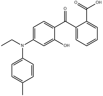 2-[4-[N-Ethyl-N-(p-tolyl)amino]salicyloyl]benzoic acid 结构式