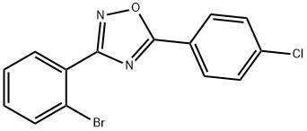 3-(2-BROMOPHENYL)-5-(4-CHLOROPHENYL)-1,2,4-OXADIAZOLE 结构式