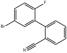 5'-BROMO-2'-FLUOROBIPHENYL-2-CARBONITRILE 结构式