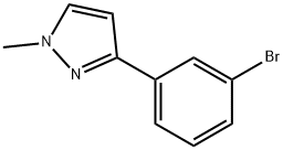 3-(3-Bromophenyl)-1-methyl-1H-pyrazole 结构式