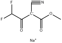 METHYL 2-CYANO-4,4-DIFLUORO-3-HYDROXY-CROTONATE SODIUM SALT 结构式
