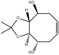 Cycloocta-1,3-dioxole-4,9-diol, 3a,4,5,8,9,9a-hexahydro-2,2-dimethyl-, (3aR,4S,9S,9aR)- (9CI) 结构式