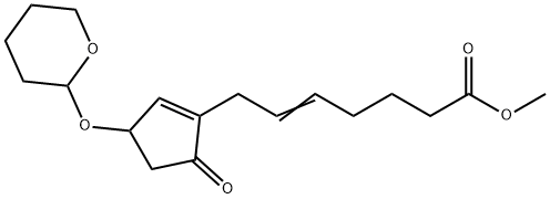 7-[5-氧代-3-[(四氢-2H-吡喃-2-基)氧基]-1-环戊烯-1-基]-5-庚烯酸甲酯(...) 结构式