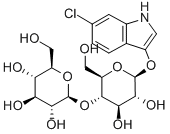 6-氯-3-吲哚基 BETA-D-纤维二糖苷 结构式