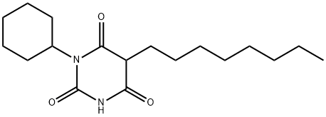 1-Cyclohexyl-5-octyl-2,4,6(1H,3H,5H)-pyrimidinetrione 结构式