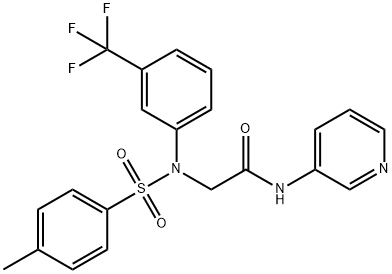 2-[[(4-Methylphenyl)sulfonyl][3-(trifluoroMethyl)phenyl]aMino]-N-3-pyridinyl-acetaMide 结构式