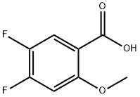 4,5-二氟-2-甲氧基苯甲酸 结构式