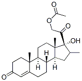 16Α-甲基孕甾-4-烯-17Α,21-二醇-3,20-二酮-21-醋酸酯 结构式