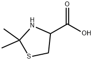 2,2-二甲基噻唑烷-4-羧酸 结构式