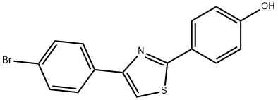 4-[4-(4-bromophenyl)-1,3-thiazol-2-yl]phenol 结构式