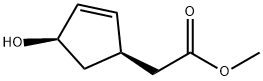 METHYL (1R,4R)-4-(HYDROXYMETHYL)CYCLOPENT-2-ENE-1-CARBOXYLATE 结构式