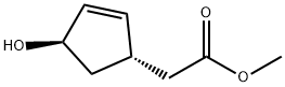 METHYL (1S,4R)-4-(HYDROXYMETHYL)CYCLOPENT-2-ENE-1-CARBOXYLATE 结构式