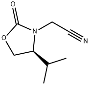 3-Oxazolidineacetonitrile,4-(1-methylethyl)-2-oxo-,(4S)-(9CI) 结构式