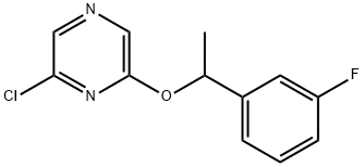 2-氯-6-[1-(3-氟苯基)乙氧基]吡嗪 结构式