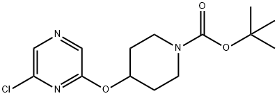 4-(6-CHLORO-PYRAZIN-2-YLOXY)-PIPERIDINE-1-CARBOXYLIC ACID TERT-BUTYL ESTER 结构式