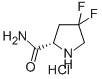 4,4-二氟-L-脯氨酰胺 盐酸盐 结构式
