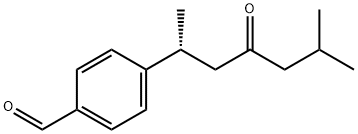4-[(R)-1,5-Dimethyl-3-oxohexyl]benzaldehyde 结构式