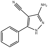 3-AMINO-5-PHENYL-1H-PYRAZOLE-4-CARBONITRILE 结构式