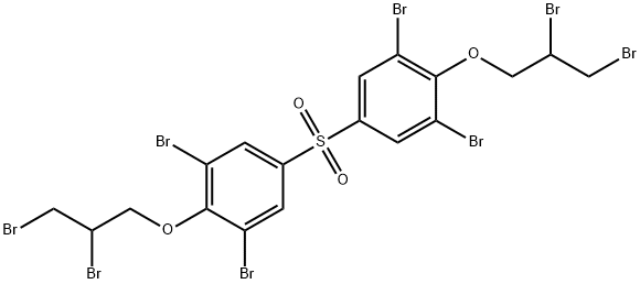 四溴双酚 S 双(2,3-二溴丙基)醚 结构式
