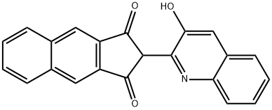 2-(3-羟基-2-喹啉基)-1H-苯并[F]茚并-1,3(2H)-二酮 结构式