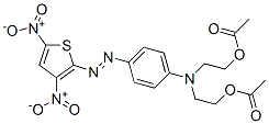 2,2'-[[[4-(3,5-二硝基-2-噻吩基)偶氮]苯基]亚氨基]双-乙醇二乙酸酯 结构式