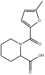 1-(5-甲基-呋喃-2-羰基)-哌啶-2-羧酸 结构式