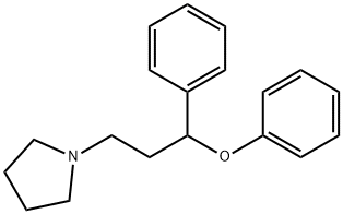 Pyrrolidine, 1-(3-phenoxy-3-phenylpropyl)- 结构式