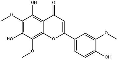 5,7-Dihydroxy-2-(4-hydroxy-3-methoxyphenyl)-6,8-dimethoxy-4H-1-benzopyran-4-one 结构式