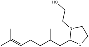 2-(2,6-Dimethyl-5-heptenyl)oxazolidine-3-ethanol 结构式