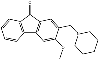 3-Methoxy-2-piperidinomethyl-9H-fluoren-9-one 结构式