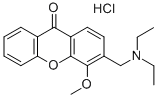 3-(Diethylamino)methyl-4-methoxy-9-xanthone hydrochloride 结构式