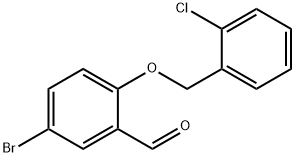 5-溴-2-(2-氯苄基)氧基-苯甲醛 结构式