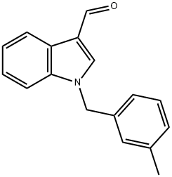 1-(3-甲苄基)吲哚-3-甲醛 结构式