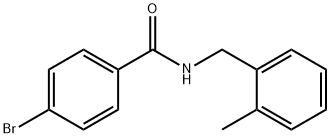 4-溴-N-(2-甲基苄基)苯甲酰胺 结构式