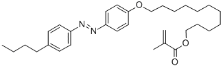 11-[4-(4-丁基苯偶氮)苯氧基]十一烷基甲基丙烯酸酯 结构式