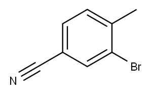 3-溴-4-甲基苯甲腈 结构式