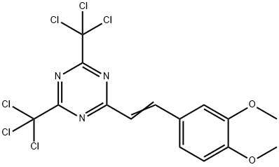 2-(3,4-二甲氧基)-4,6-双(三氯甲基)- 1,3,5-三嗪 结构式