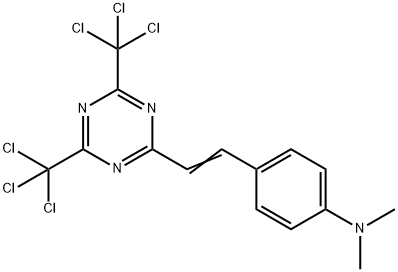 4,6-Bis-(trichloromethyl)-2-[(4-dimethylamino)-styryl]-1,3,5-triazine 结构式